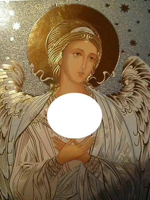 gold angel Photo frame effect