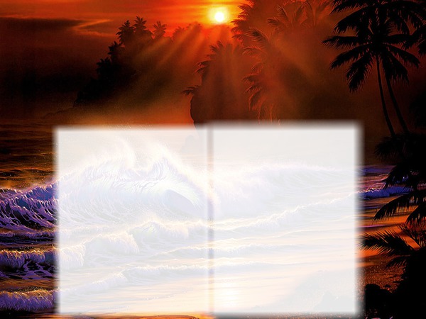 coucher de soleil ferique Fotomontage