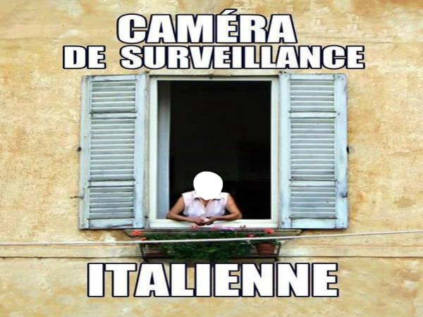 caméra italienne Fotomontage