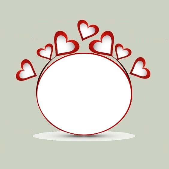 corona de corazones, rojo, una foto Fotomontāža