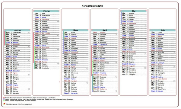 calendrier 2018 Fotomontāža