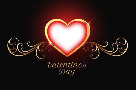 Dia de San Valentín, corazón, una foto. Photomontage