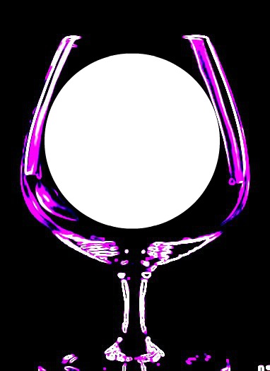 neon wine glass glow-hdh Fotomontaż