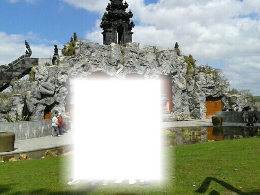 une balade au temple Photo frame effect
