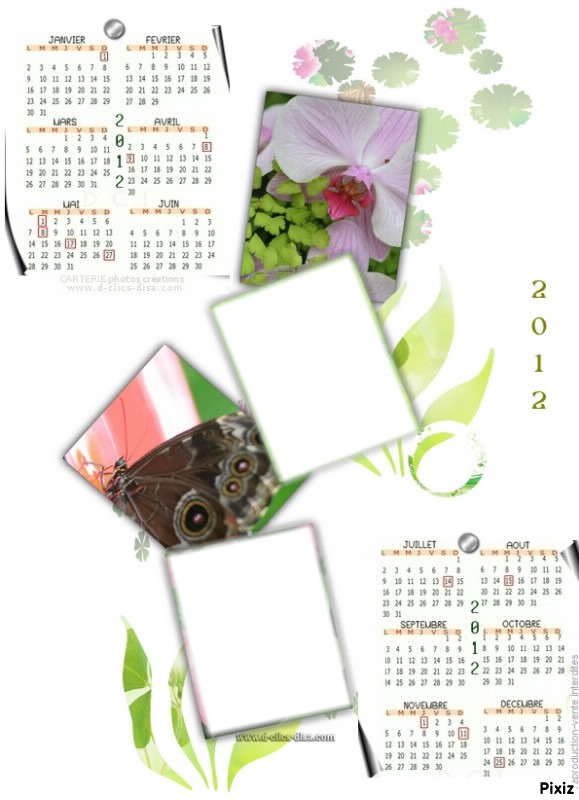 calendrier 2012 Fotomontaż