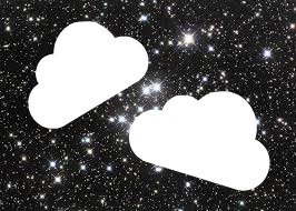 nuage dans les étoiles フォトモンタージュ