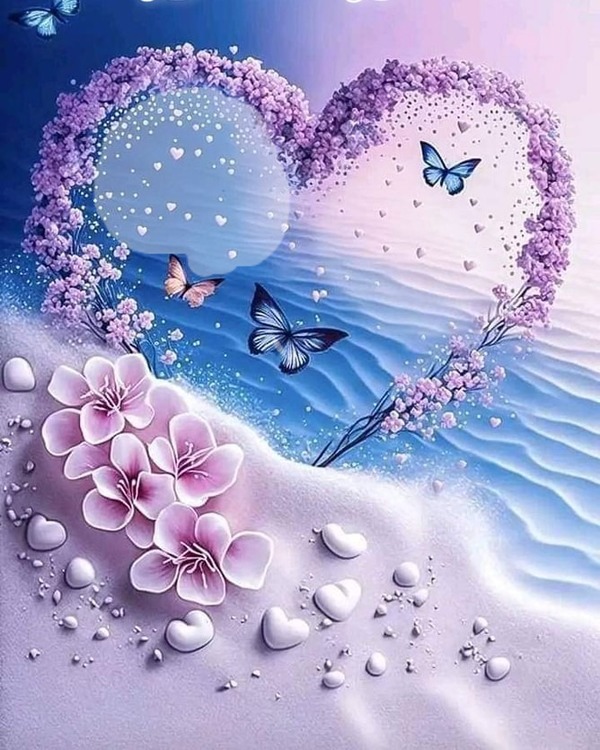 renewilly corazon lila transparente Fotomontáž