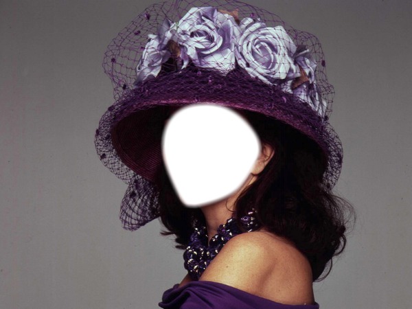 chapeau violet Montaje fotografico