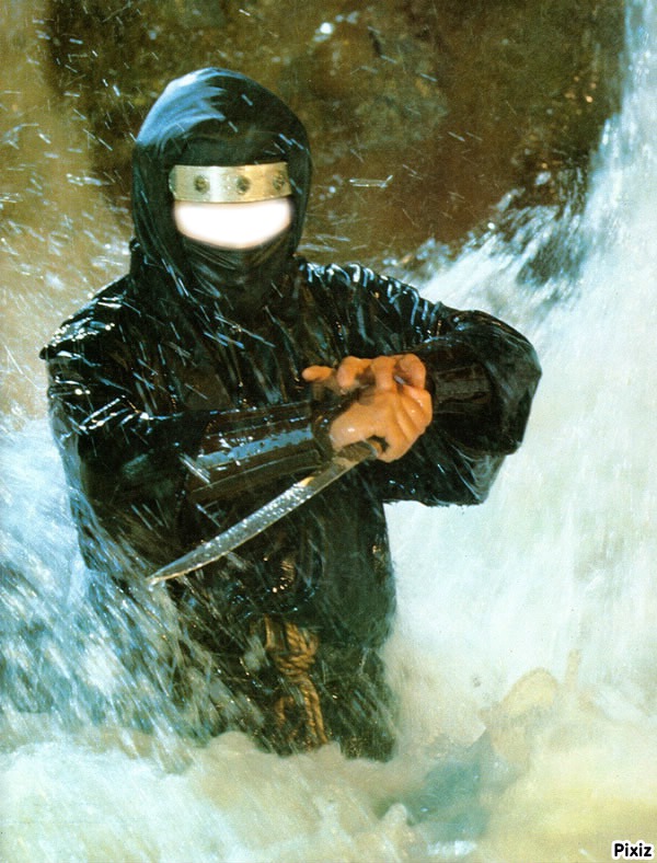 black ninja Fotomontasje