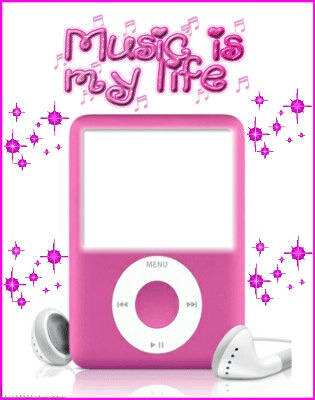 MUSIC IS MY LIFE Photo frame effect
