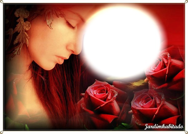 Rosas vermelhas Fotomontáž