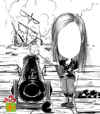 pirata mujer Montaje fotografico