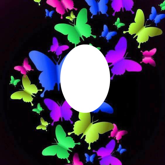 glow butterflies Photomontage