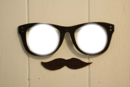 Mr Moustache a Lunette Fotomontage