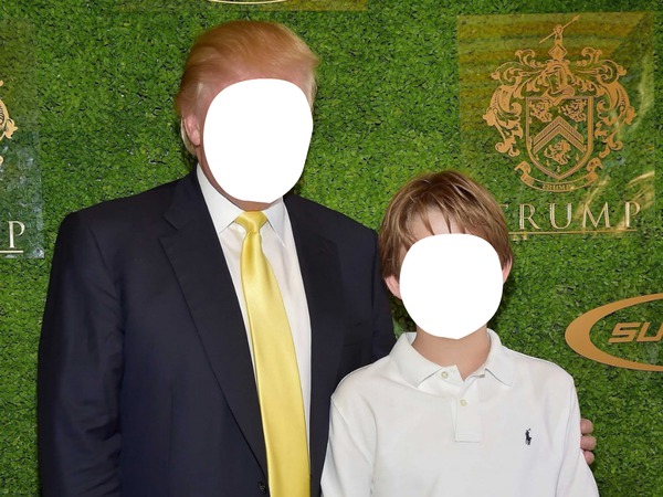 Donald Trump y su hijo Barron Trump Фотомонтаж