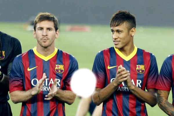 Neymar & Messi Photo frame effect