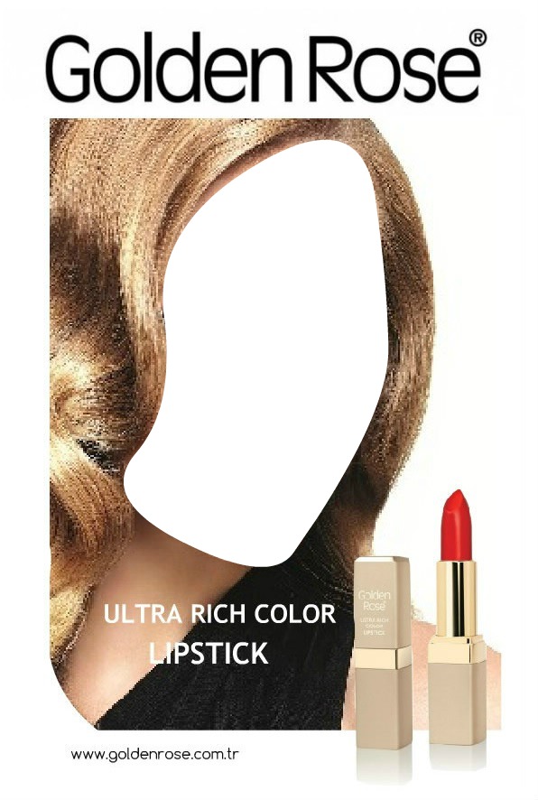 Golden Rose Ultra Rich Color Lipstick Advertising 2 Фотомонтаж