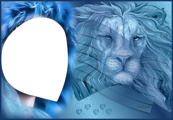 lion et femme Fotomontage