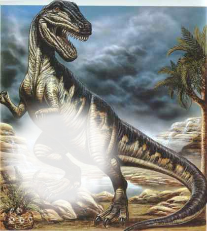 tiranosaurus rex Fotomontāža