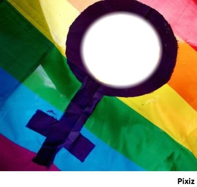 lesbienne drapeau symbole フォトモンタージュ