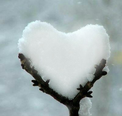 Herz im Schnee-Love Photo frame effect