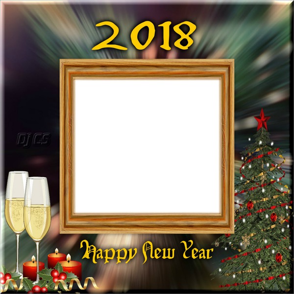 Dj CS 2018 Happy New Year s1 Photo frame effect