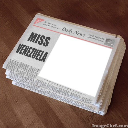 Daily News for Miss Venezuela Fotomontáž