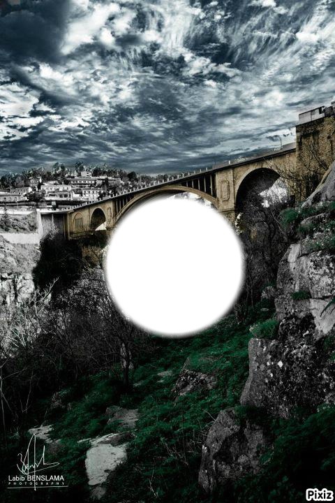 Pont sidi Rached Constantine Photo frame effect