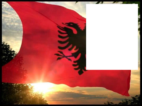 Albania flag Fotomontaż