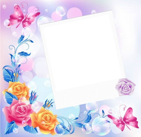 FLOWERS Photo frame effect