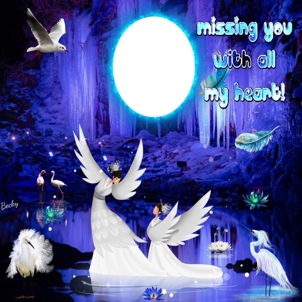 missing you with all my heart Fotomontáž
