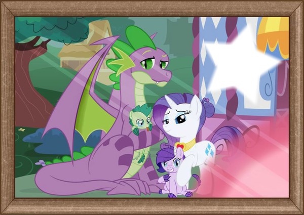MLP Spike and Rarity Photo frame effect