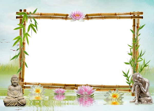 Zen-bambou-bonheur Photo frame effect