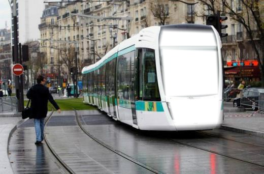 tram parisien Fotomontage