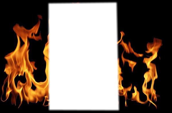 Flammes d'amour Photo frame effect