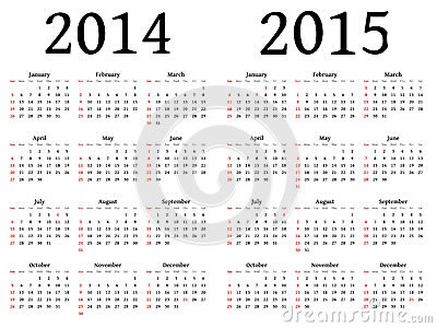 Calendrier 2014-2015 Photo frame effect