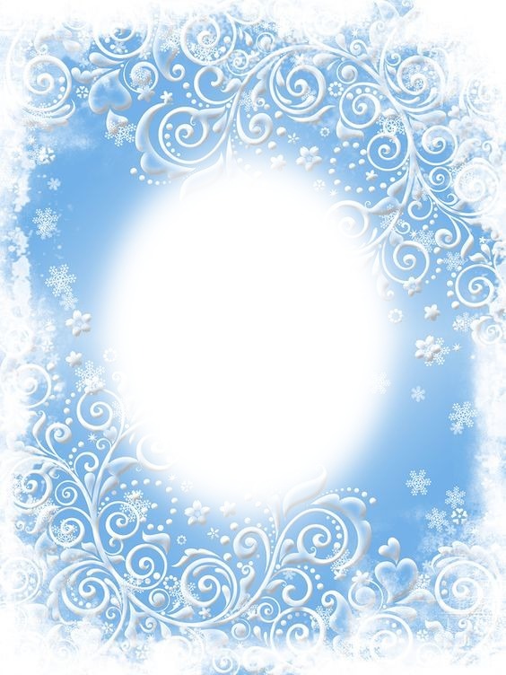 winter lace Photo frame effect