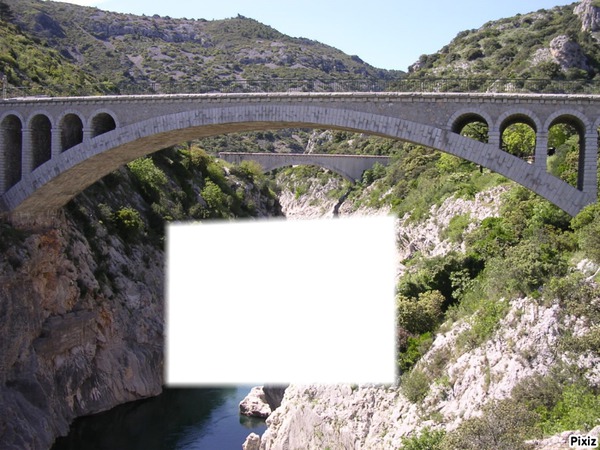 pont du diable Photo frame effect