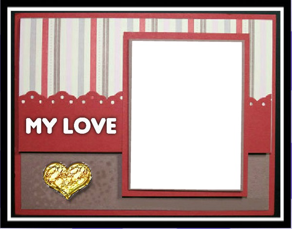 My love frame heart 1 Fotomontažas