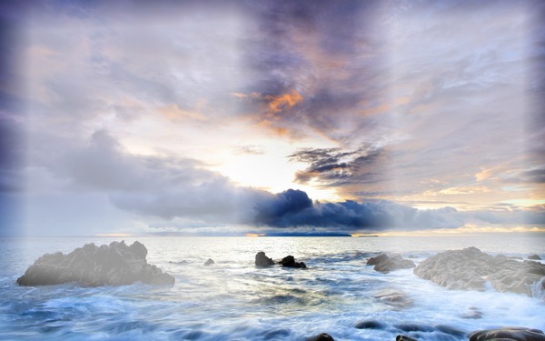 Mar e nuvens Fotomontagem