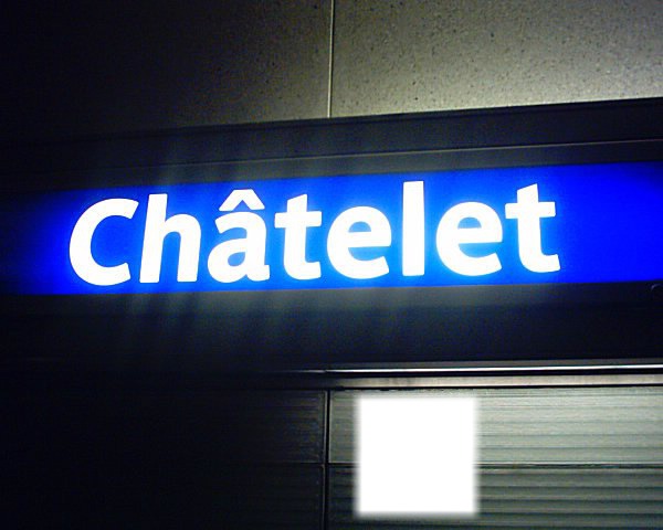 Panneau Station de Métro Châtelet フォトモンタージュ