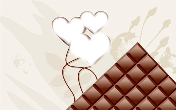 coeur chocolaté Fotómontázs