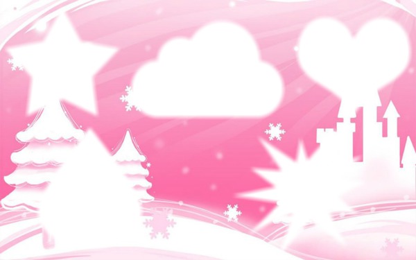 Pink Christmas フォトモンタージュ