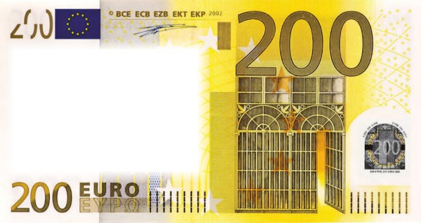 200 Euro Montage photo