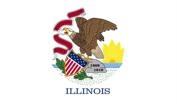 Illinois flag Montage photo