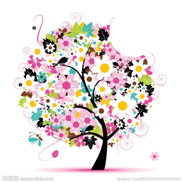 arbre en fleurs Fotomontage