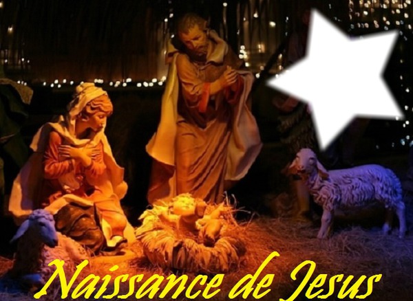 Créche "Naissance de Jésus" Montage photo