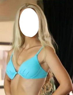 Beautiful Blonde Model Fotomontage