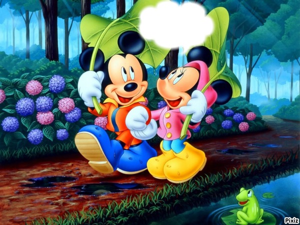 Mickey and Minnie Photomontage