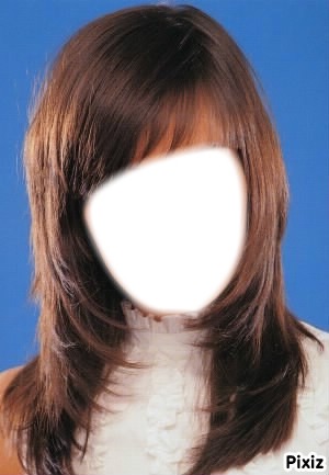 visage de femme cheveu milong Photo frame effect